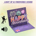 LIGHTS & FIREWORKS SOUND Pop Up Anniversary Card